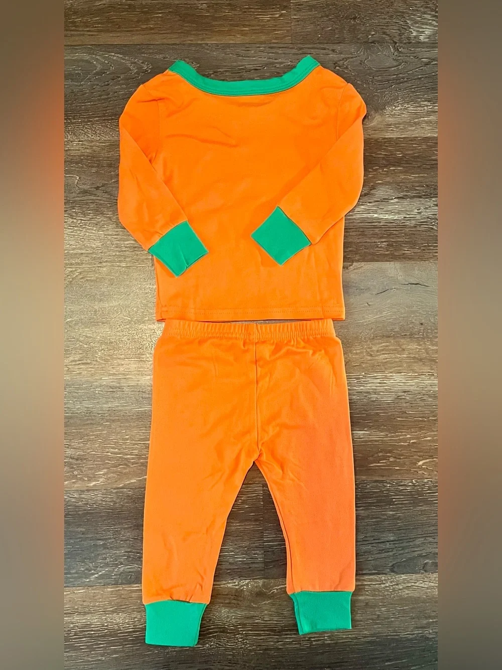 Halloween Jack O Latern Face Snug Fit Pajama Set Size 12M